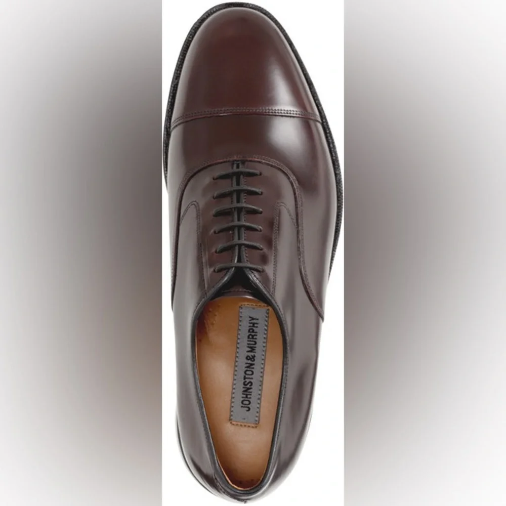 NEW!! Men’s Johnston & Murphy Melton Bordeaux Cap Toe Oxford Lace Up Size 13EEE